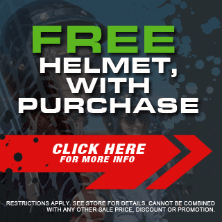 Free helmet, with purchase